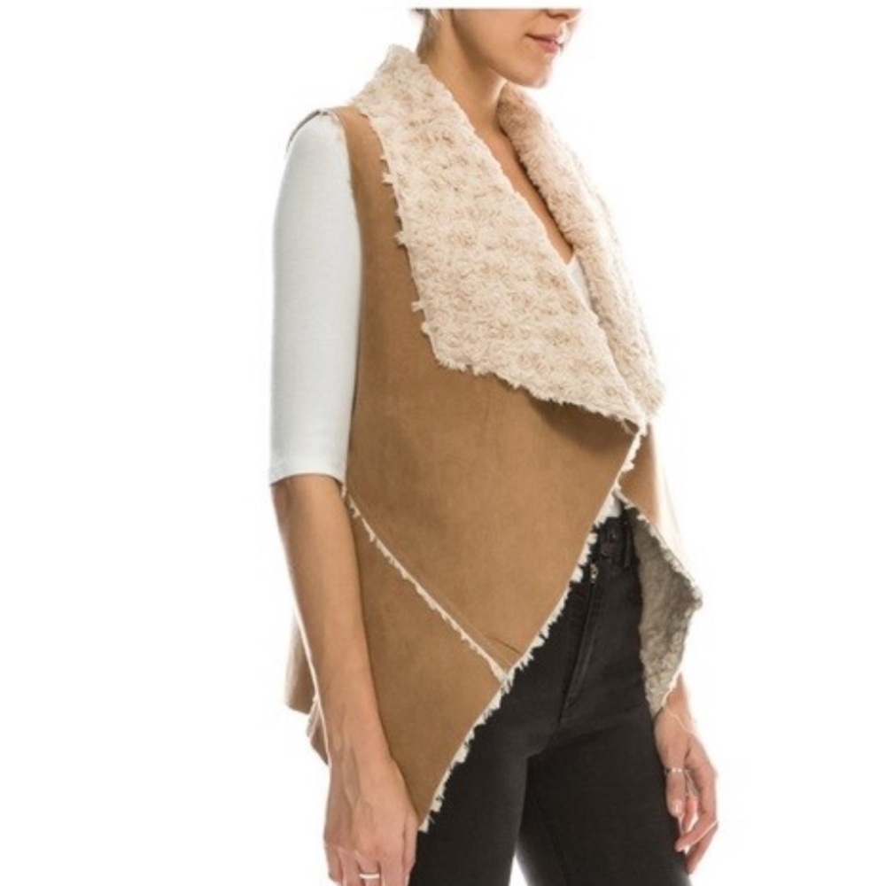 Faux Fur Shearling Lined Vest
